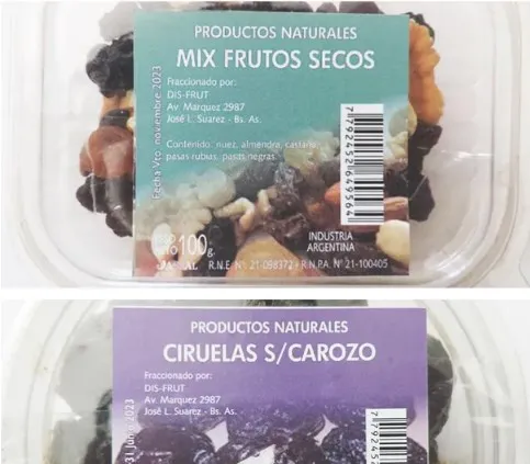 FRUTOS SECOS PROHIBIDOS