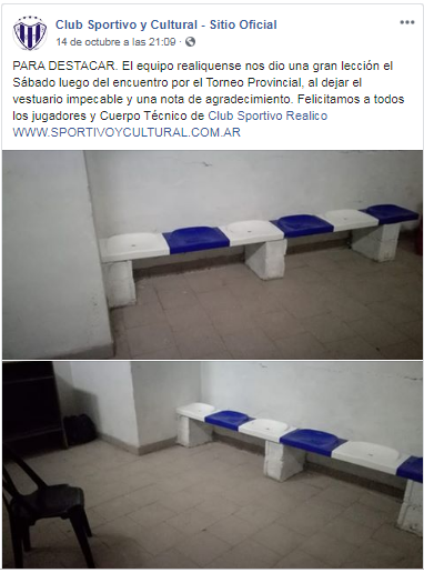 MENSAJE CLUB SPORTIVO Y CULTURAL SAN MARTIN PARA SPORTIVO REALICO