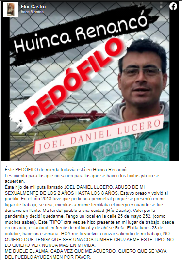 PEDOFILO DENUNCIADO