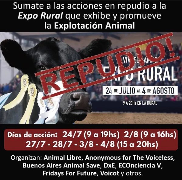 VEGANOS MANIFESTANDO CARTEL