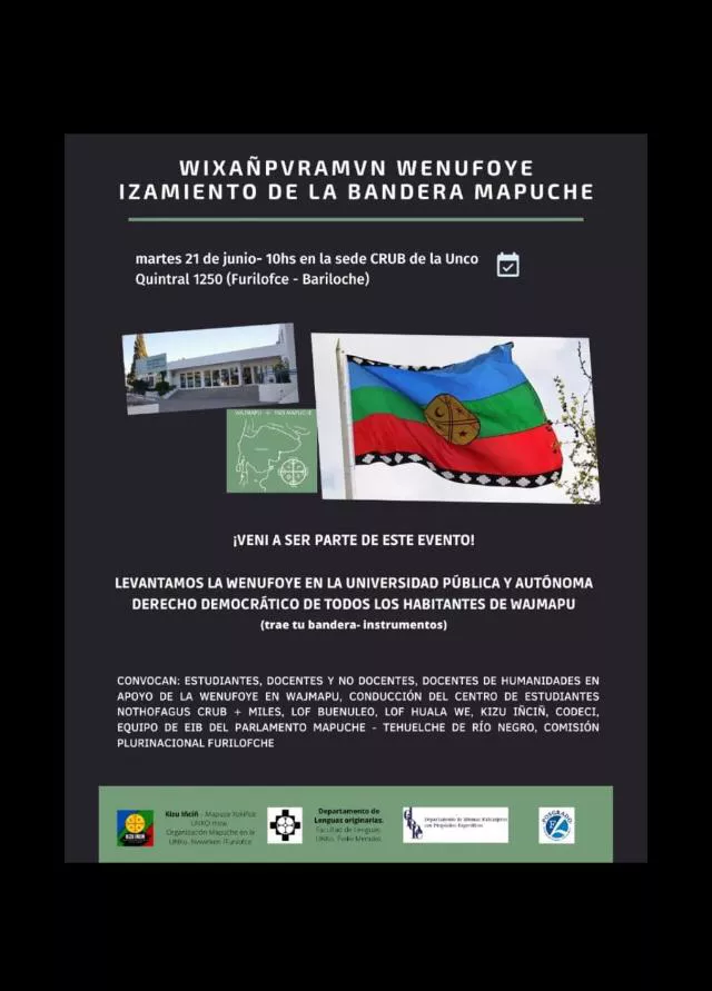 bandera mapuche hizamiento