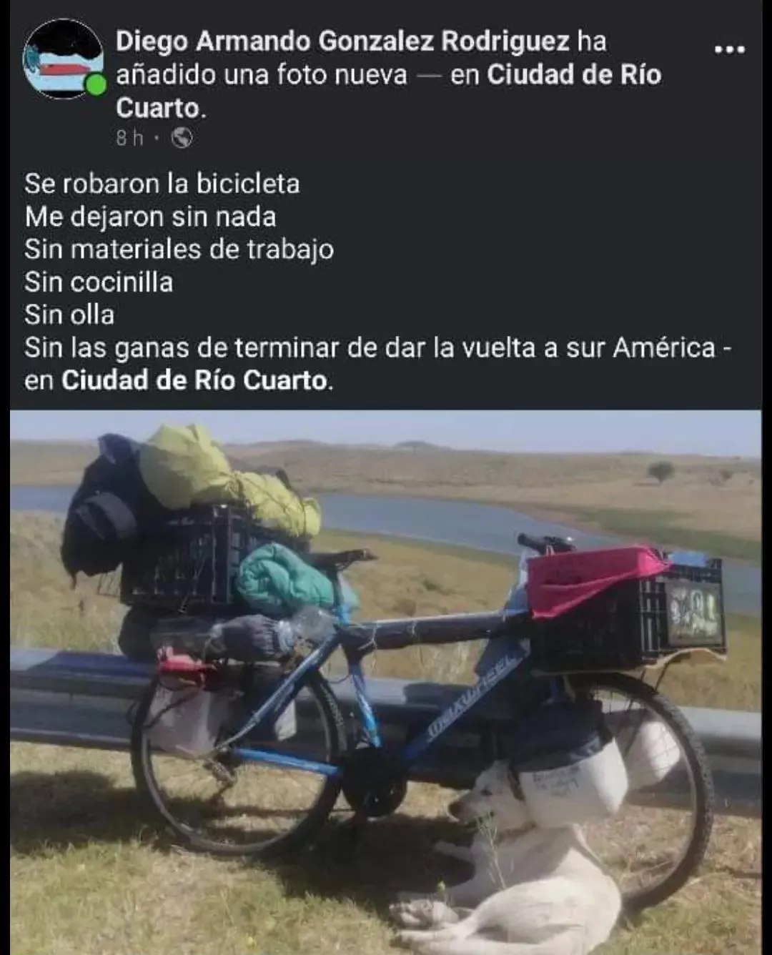 bicicleta robada colombiano