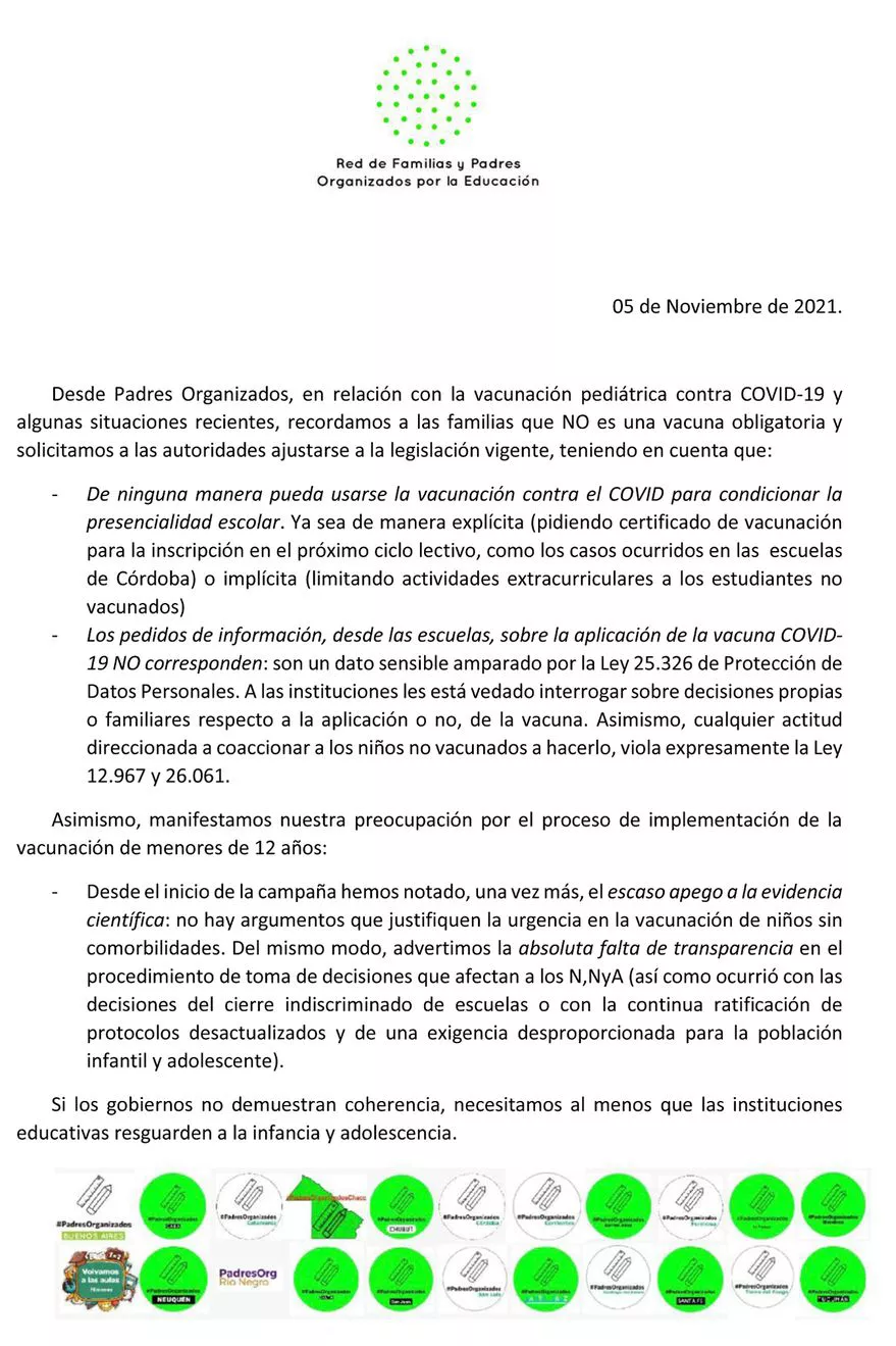 Padres organizados