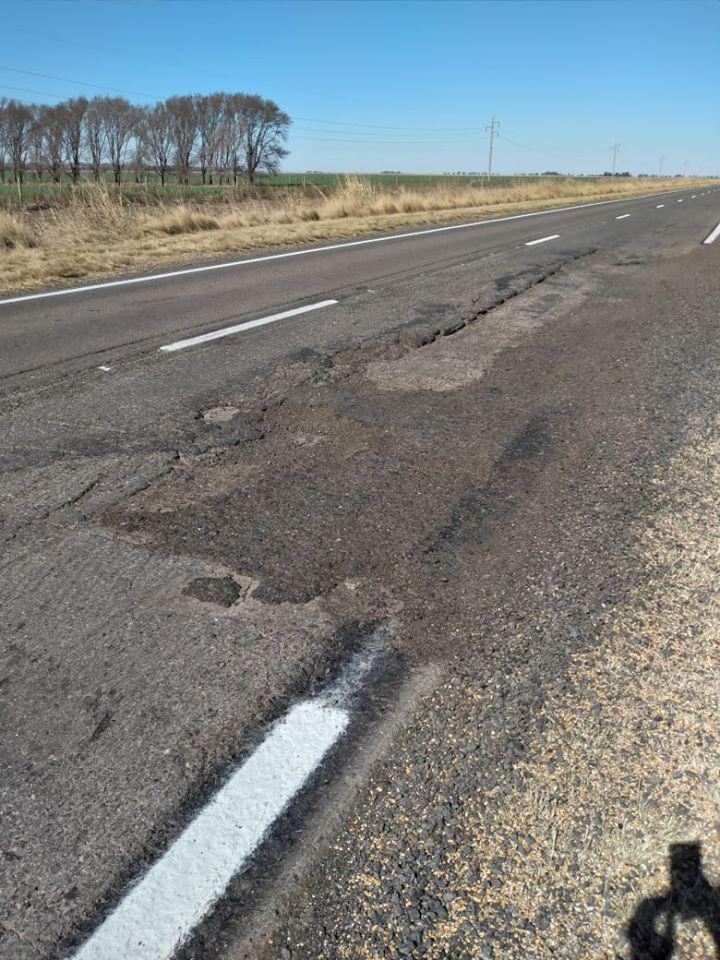 RN 35 RUTA DESTROZADA TRAMO LA COLORADA HUINCA 2