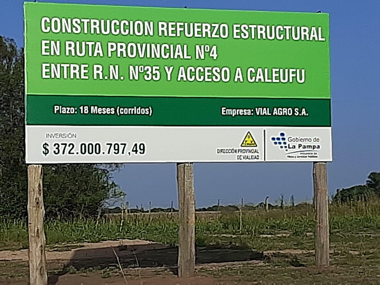 CARTEL RUTA 4 ACCESO CLAEUFU