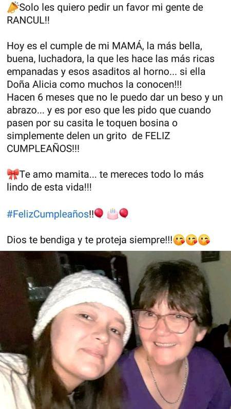 Huinca Rancul madre e hija posteo