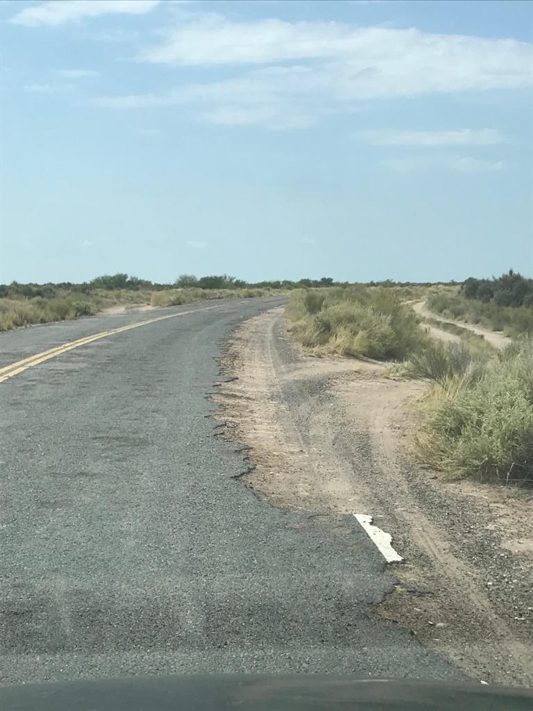 Ruta en mal estado RN 151 La Pampa