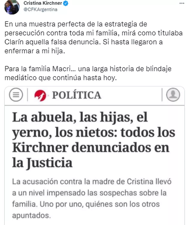 persecución Cristina
