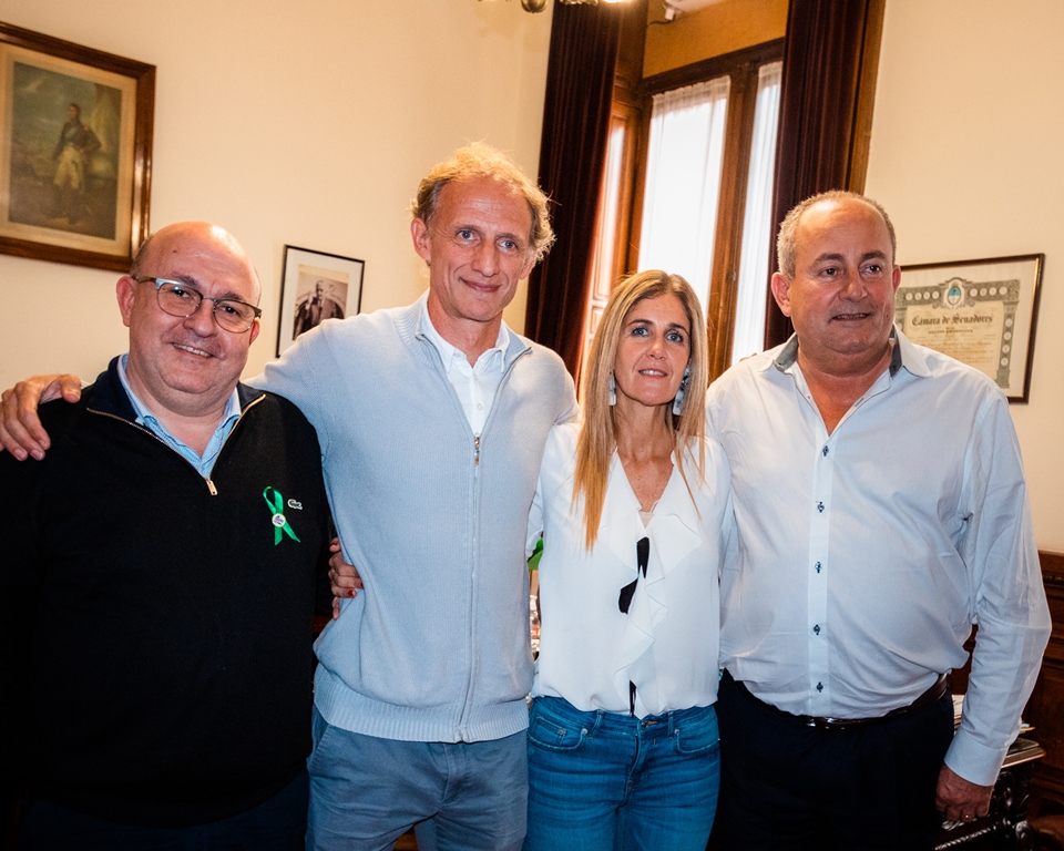 Dr. Maceira (Incucai), Ezequiel Lo Cane, Paola Lo Cane y Juan Carlos Marino