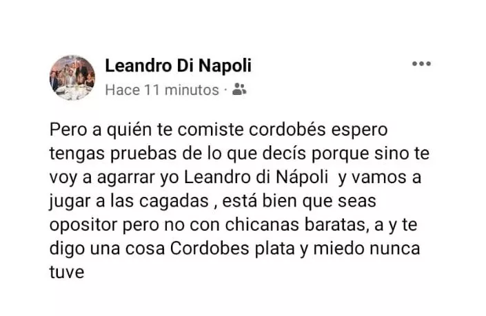 Amenaza Leandro Di Napoli