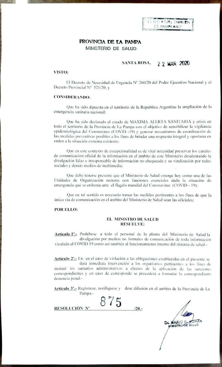 DECRETO PROHIBICIÓN INFORMACION