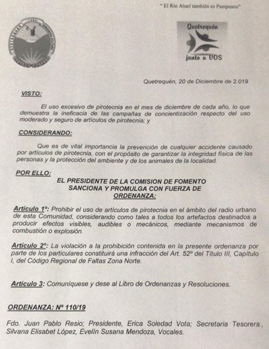 PIROTECNIA ORDENANZA