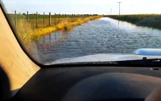 caminos vecinales inundados
