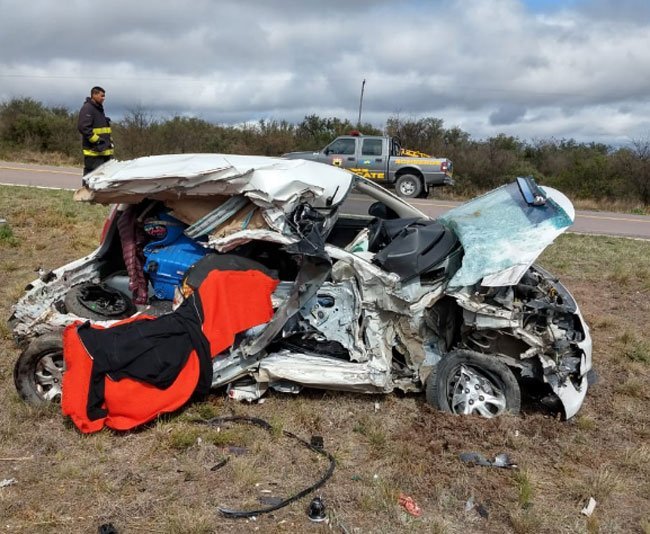 choque frontal padre buodo