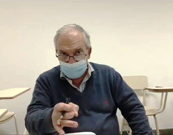 Oscar Saliba con barbijo