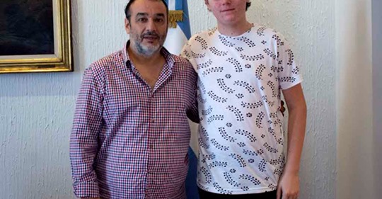 Benjamin Claverie en casa de La Pampa