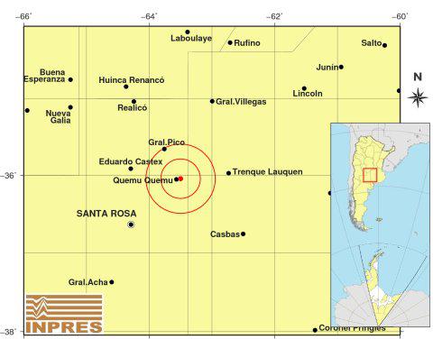 Temblor en La Pampa