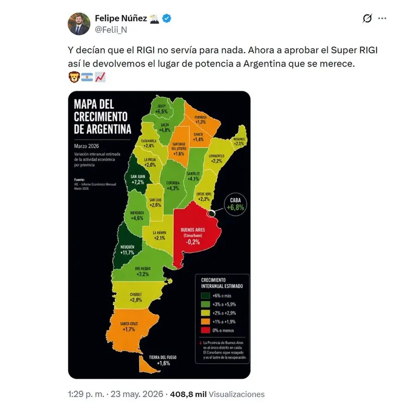 MAPA MILEI