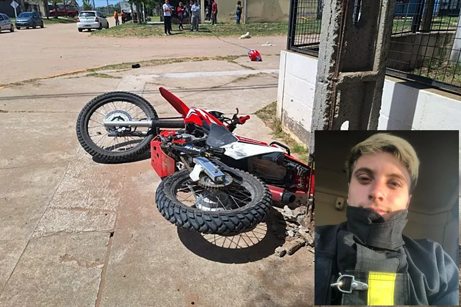 bombero muerto moto