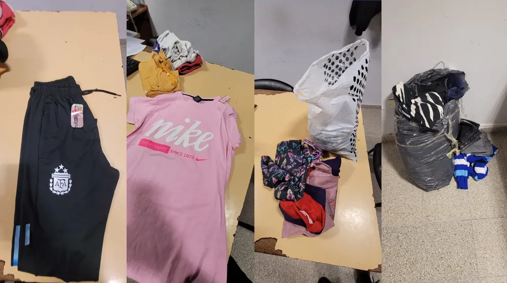 ropa recuperada allanamiento