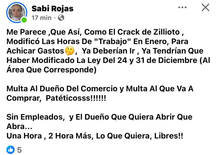 Sabi comercio cierre