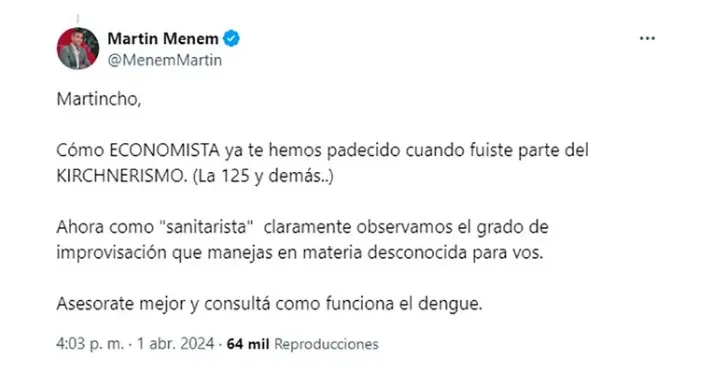Martin Menem repelente