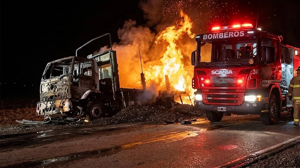camion incendiado mackenna