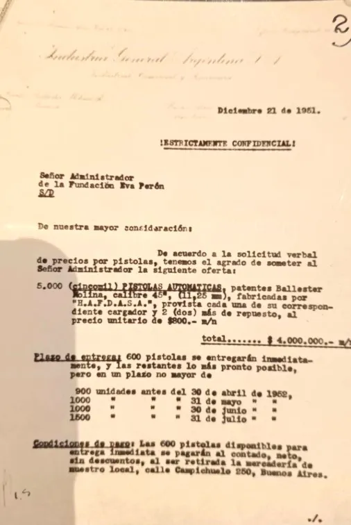 pistolas ballester molina eva peron