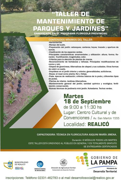 TALLER MANTENIMIENTO PARQUES