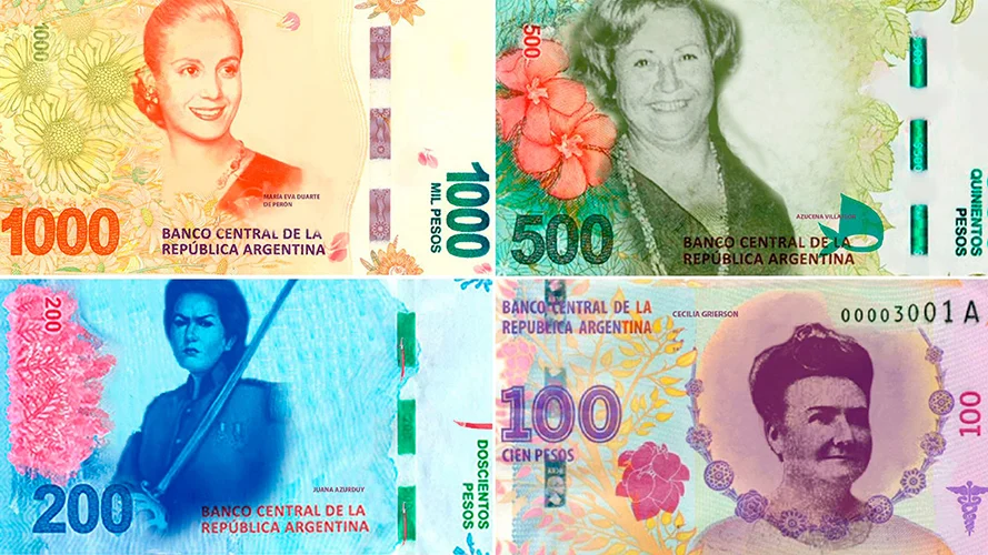 billetes mujeres