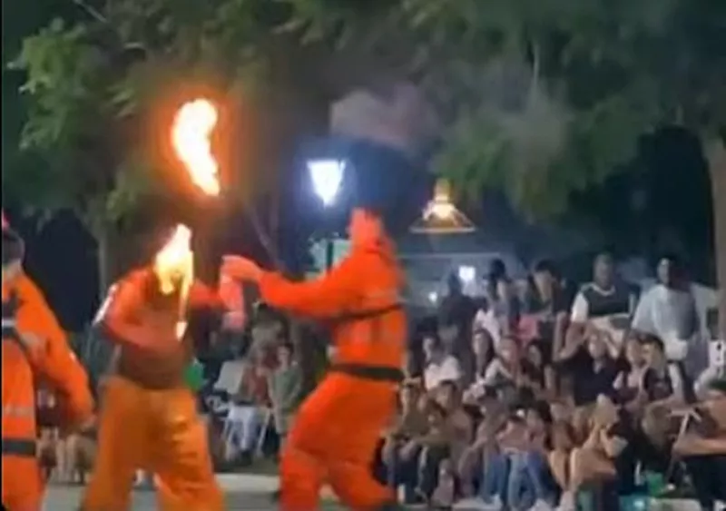 lanzallamas incendiado