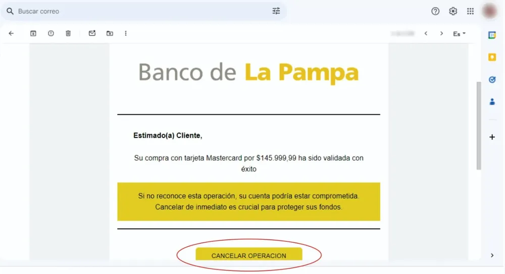 estafa bancaria edit