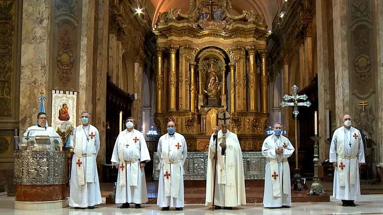 Mario Poli durante el último Tedeum