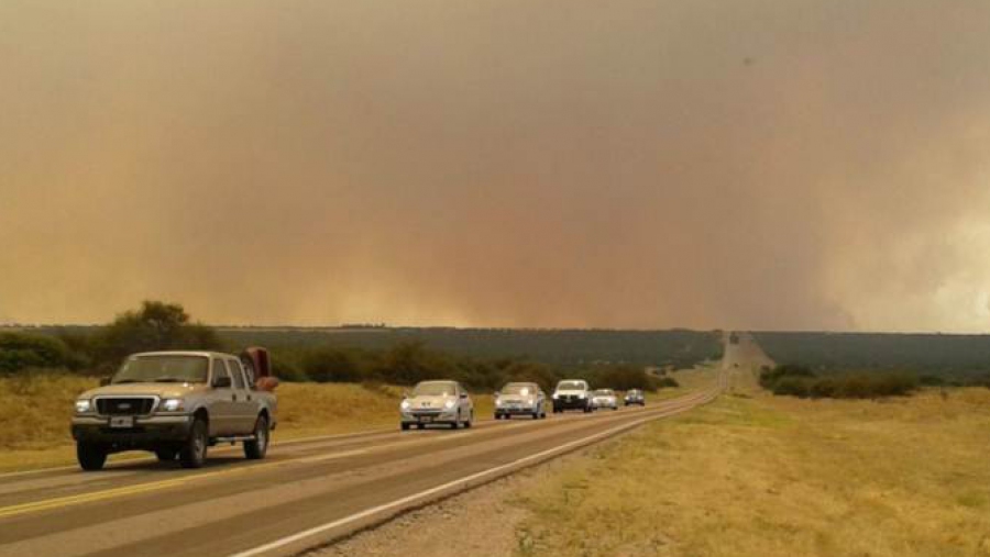 Incendios corte ruta 35