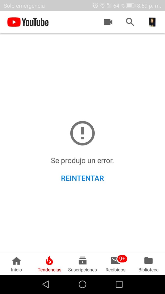 YOUTUBE CAIDO