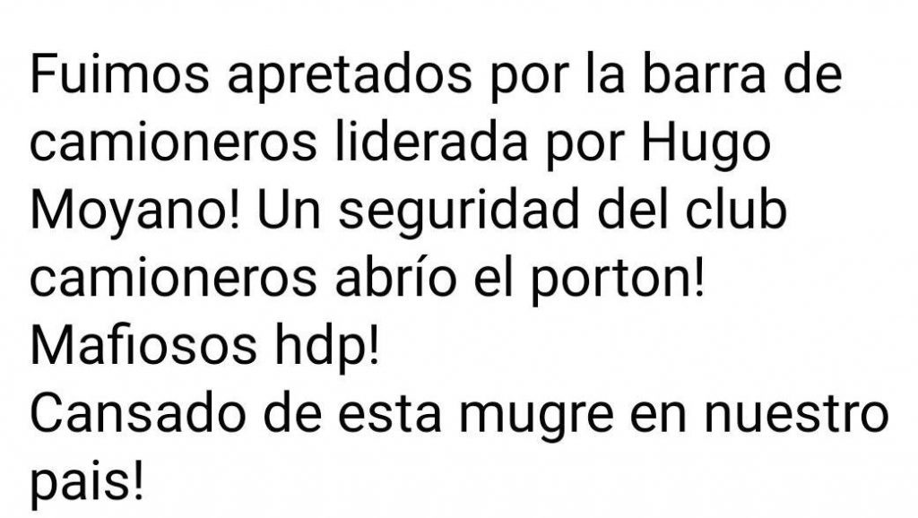 APRIETE MOYANO CAMIONEROS