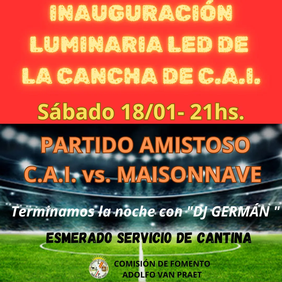 inauguración cancha iluminación