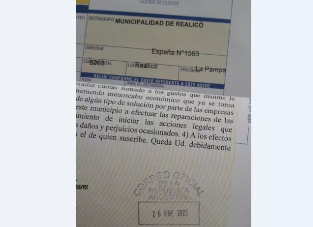 CARTA DOCUMENTO MUNI CALDENIA portada