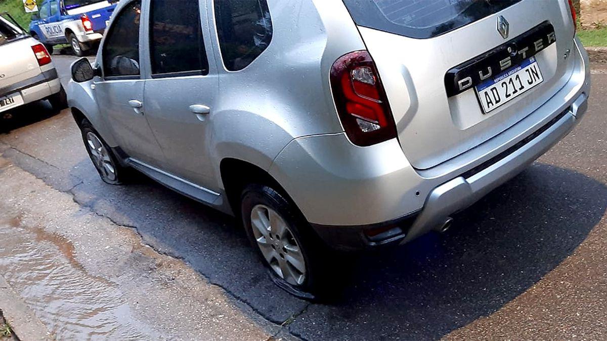 Vehículos atacados en Belgrano