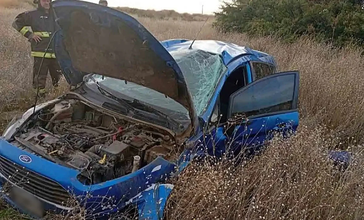 VUELCO RUTA 35 FIESTA AZUL