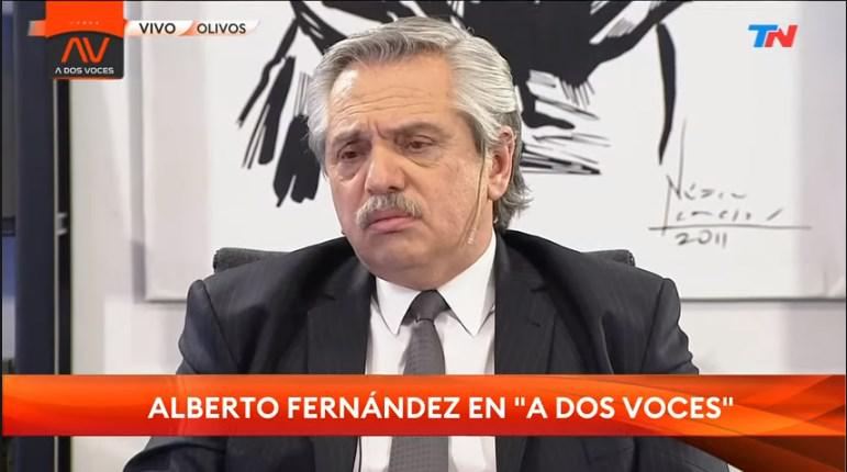 Alberto Fernandez en TN