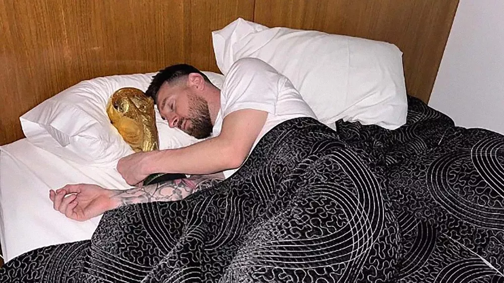 Messi dormido copa 1