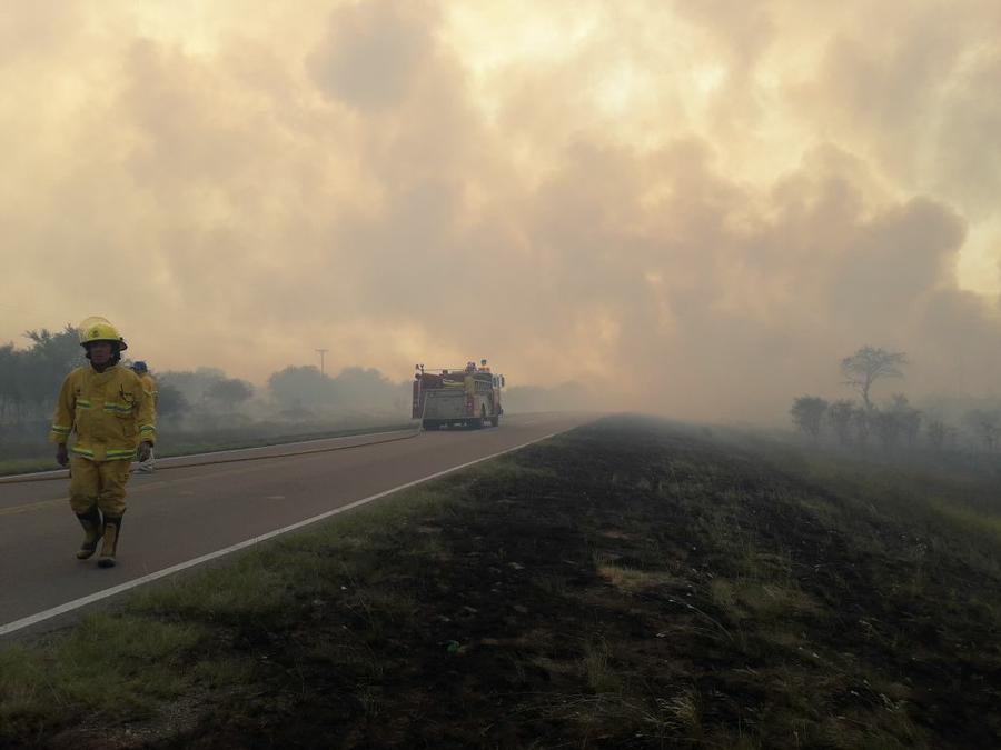 corte ruta 10 incendio 2