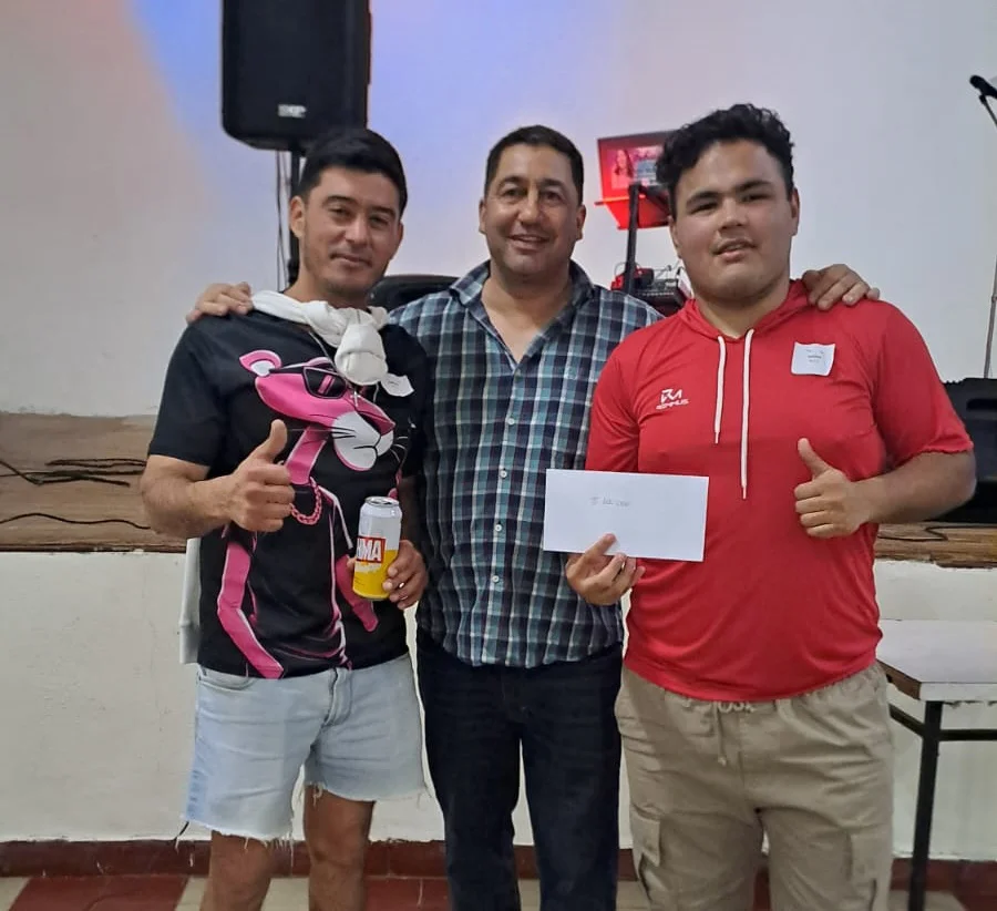 Ganadores de truco; Bautista Gigena y Sergio Andrada. Premio $100.000