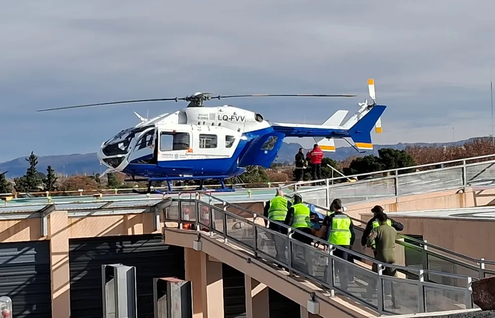 helicoptero sanitario policia mendoza