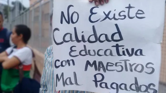 protesta docente cartel paro