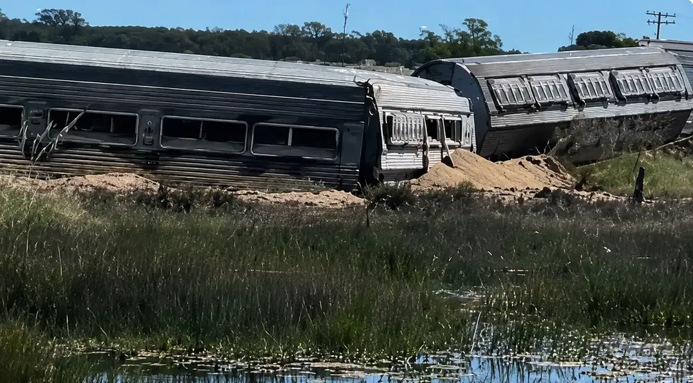 tren descarrilado