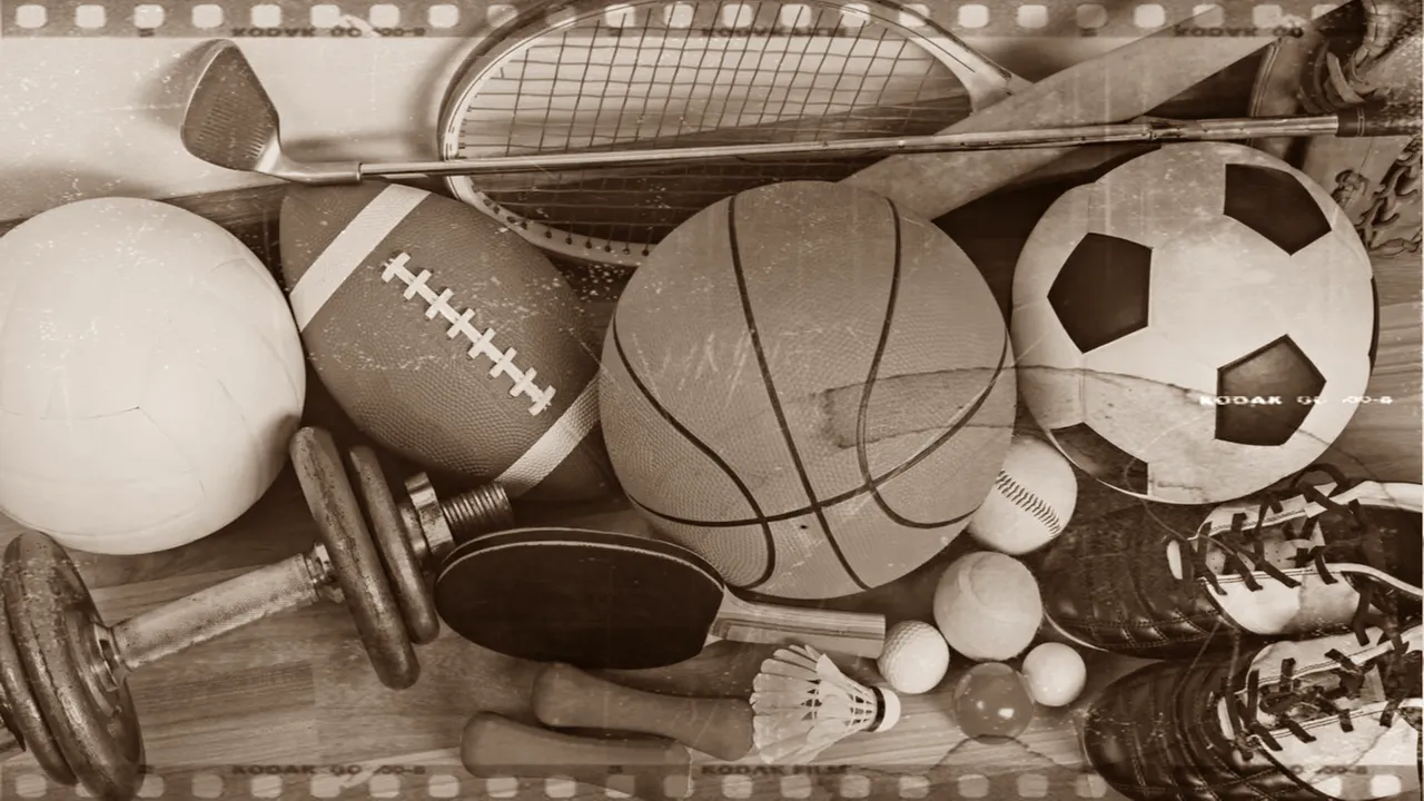 deportes varios sepia antigua