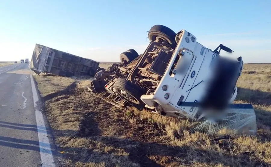 CAMION VUELCO FATAL
