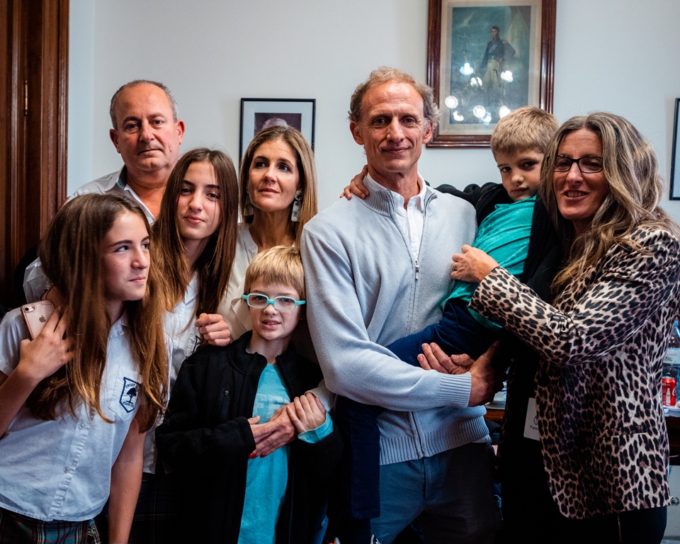 Juan Carlos Marino y familia de Justina Lo Cane